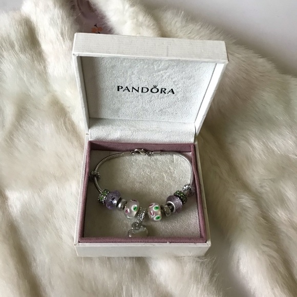 Vintage  Pandora bracelet 12 Charms💕💕in originalbox. Can use charm separately - Picture 4 of 7